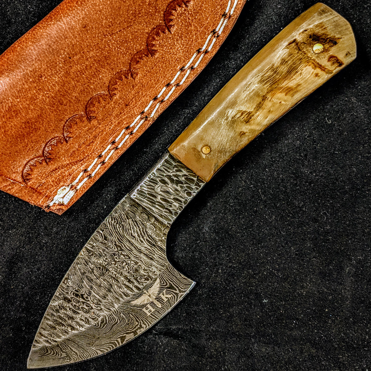 HTB-20 Damascus Knife custom handmade Chef Knife / Oak Wood Handle —  HomeTown Knives