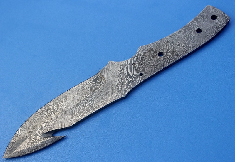 HTK-48  Damascus Knife custom handmade skiner blank blade / Great quality