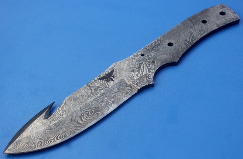 HTK-48  Damascus Knife custom handmade skiner blank blade / Great quality