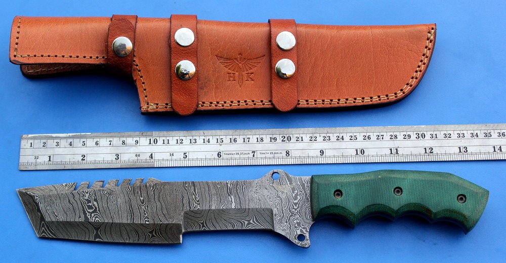 CUSTOM HANDMADE NICK HUNTING KNIFE Handle Material Spanish Micarta – NB  CUTLERY LTD