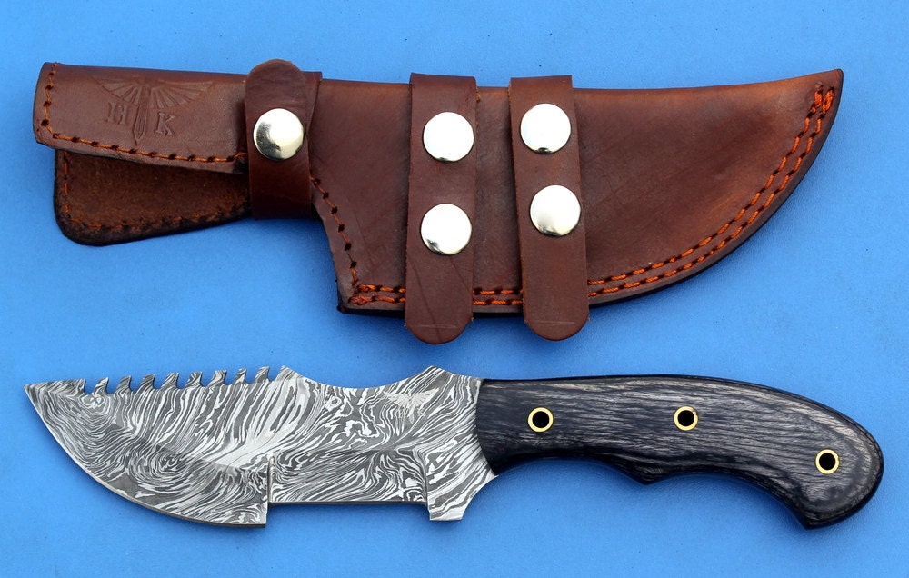 HT-47  Damascus Knife custom handmade Tracker /  Micarta handle